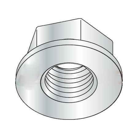 1/4-28 Hex Flange Nuts/Non-Serrated/Steel/Zinc (Carton: 2,000 pcs)